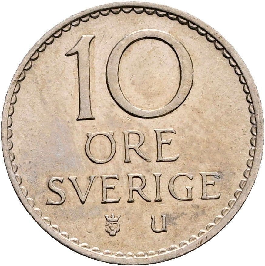 10 Öre Gustaf VI. Adolf 1950-1973 1964 – Vorderseite