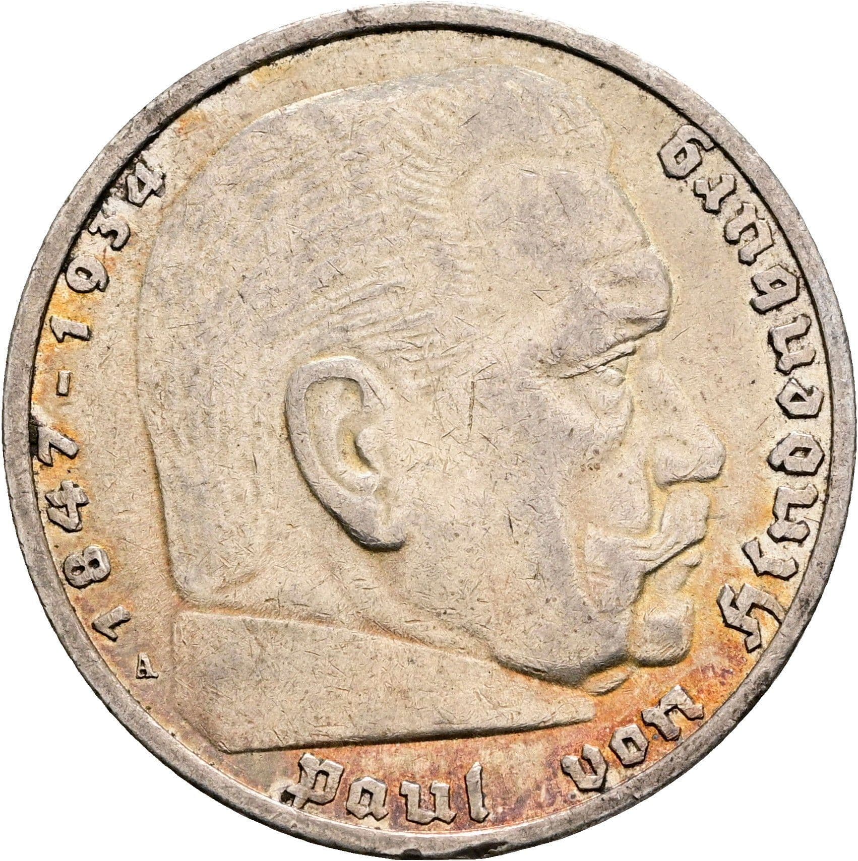 5 Reichsmark Berlin 1935 A – Vorderseite