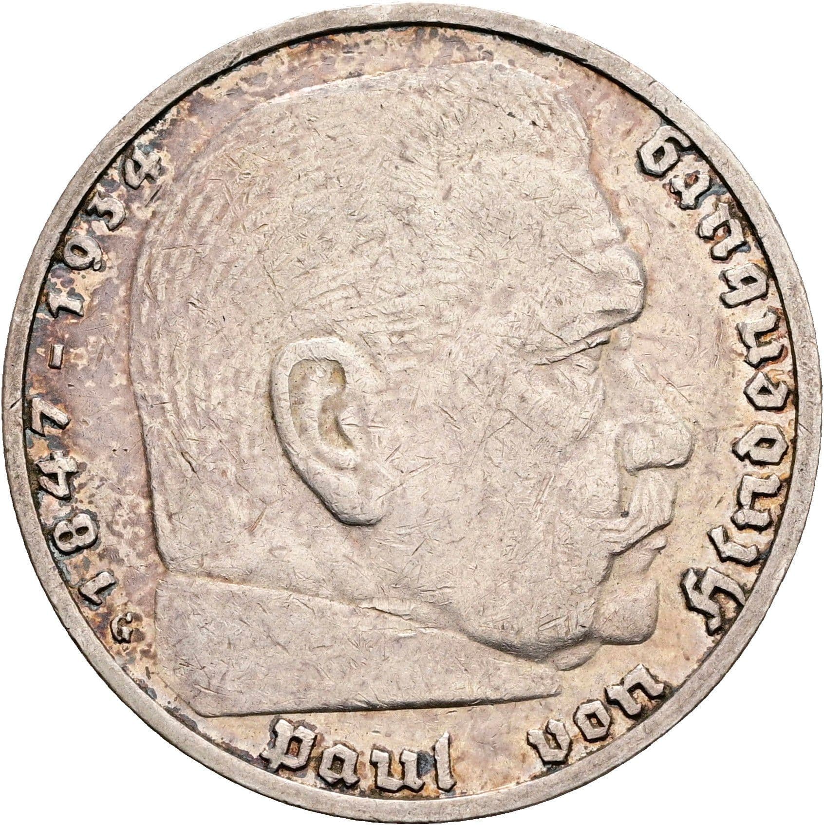 5 Reichsmark Karlsruhe 1936 G – Vorderseite
