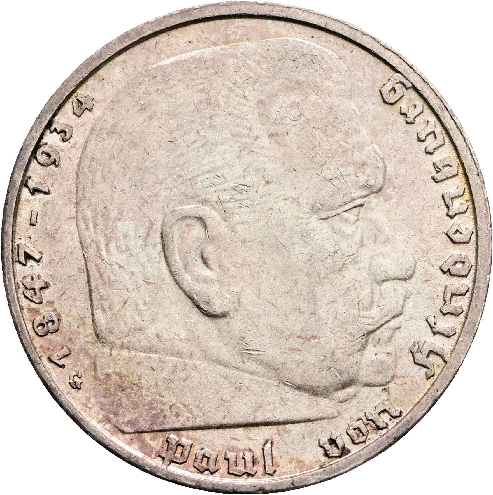 5 Reichsmark Karlsruhe 1936 G – Vorderseite