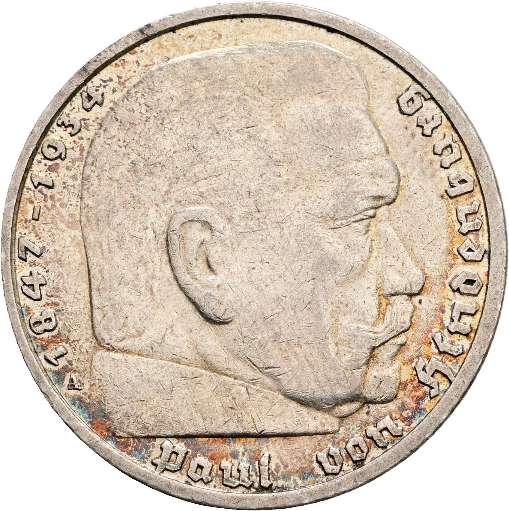 5 Reichsmark Berlin 1935 A – Vorderseite