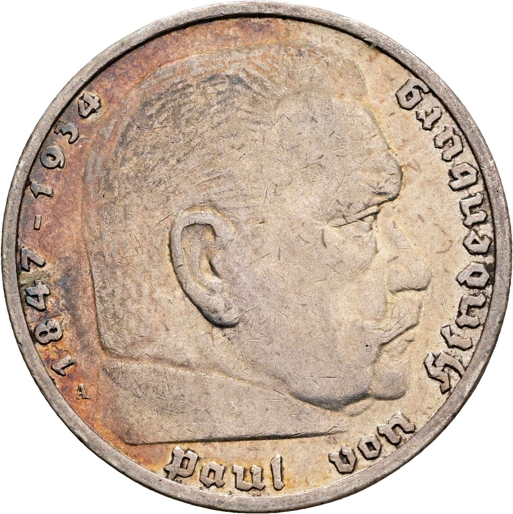 5 Reichsmark Berlin 1935 A – Vorderseite
