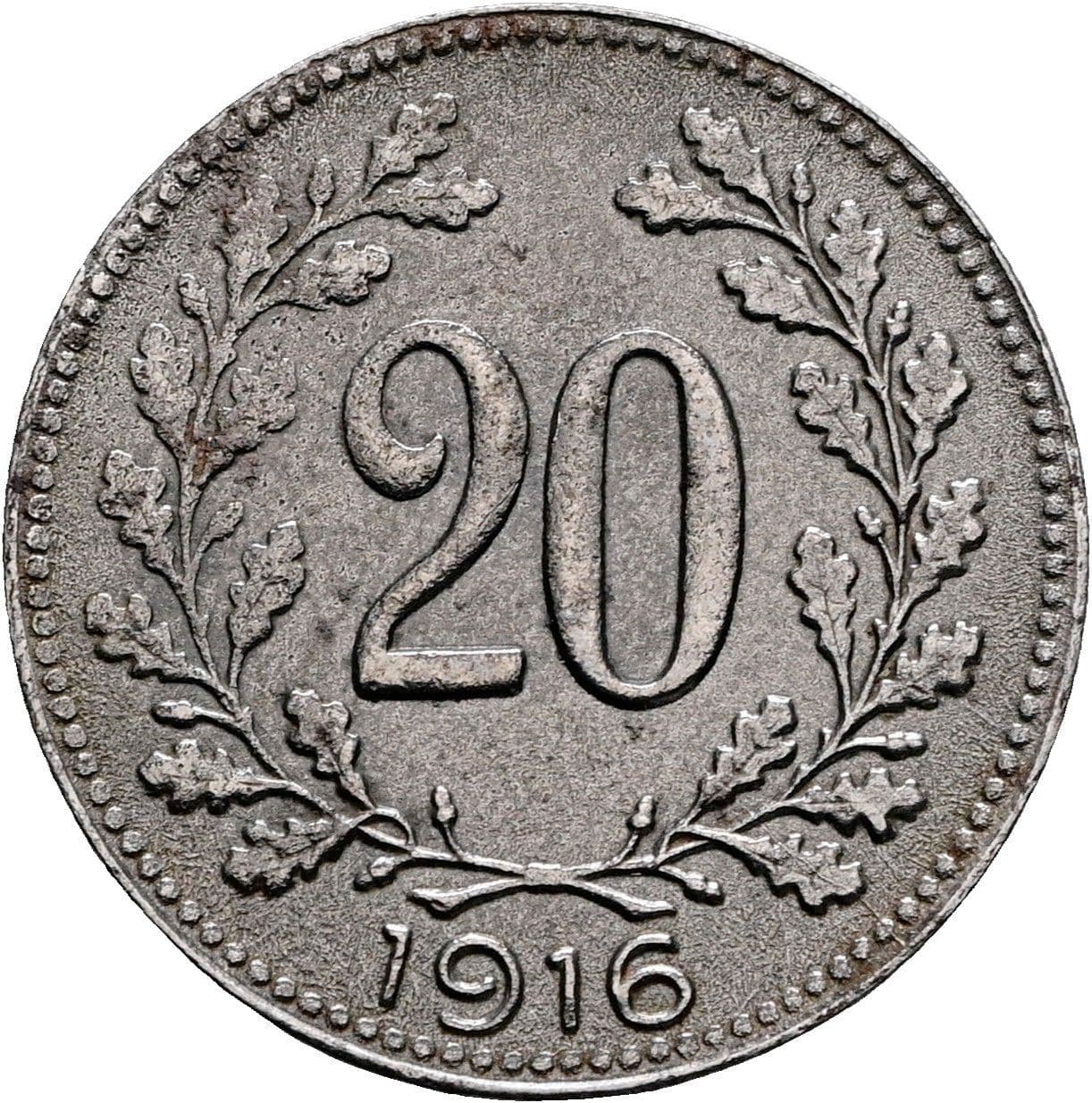 20 Heller Franz Joseph I. 1848-1916 1916 – Vorderseite