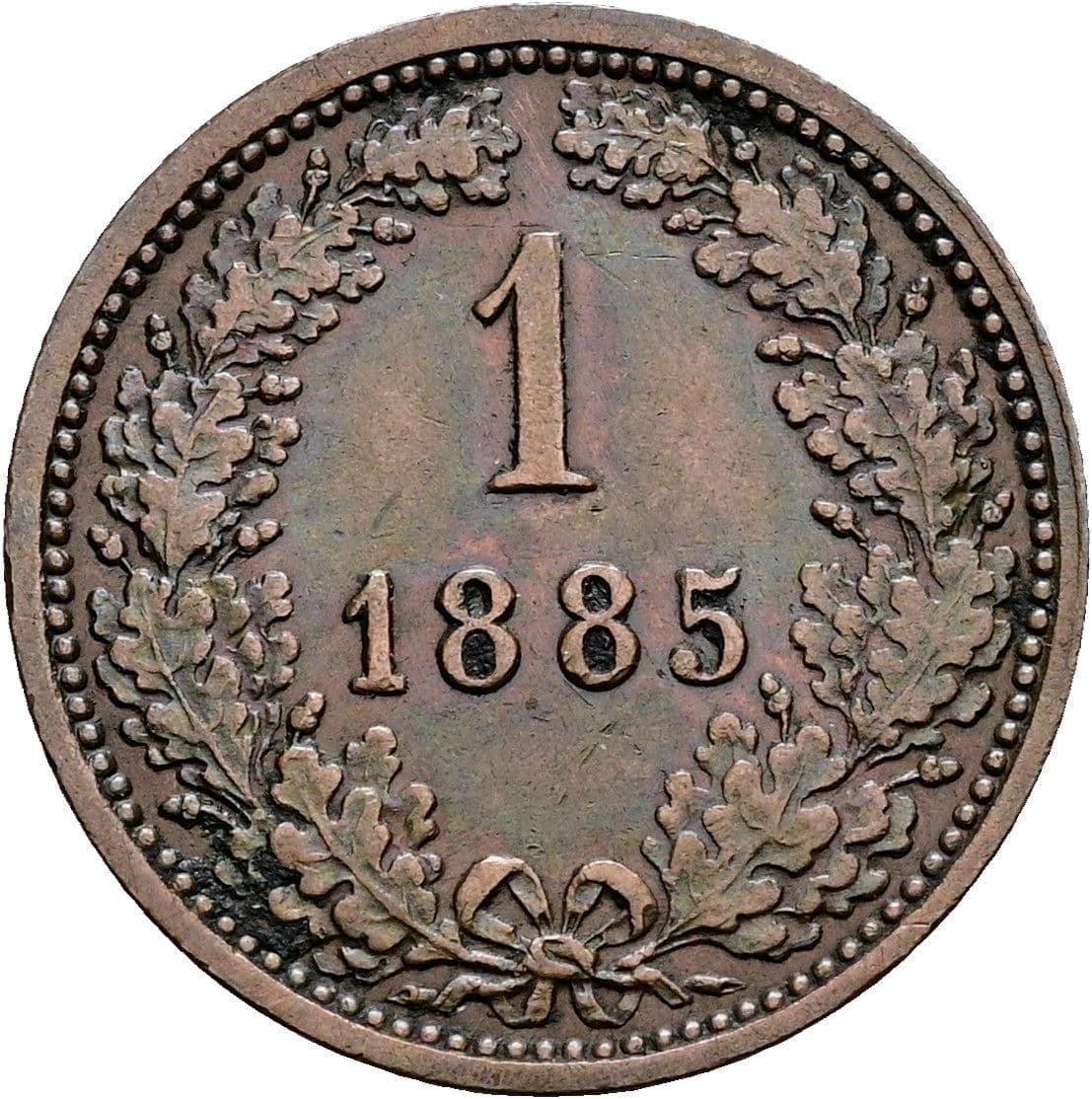 1 Kreuzer Franz Joseph I. 1848-1916 1885 – Vorderseite