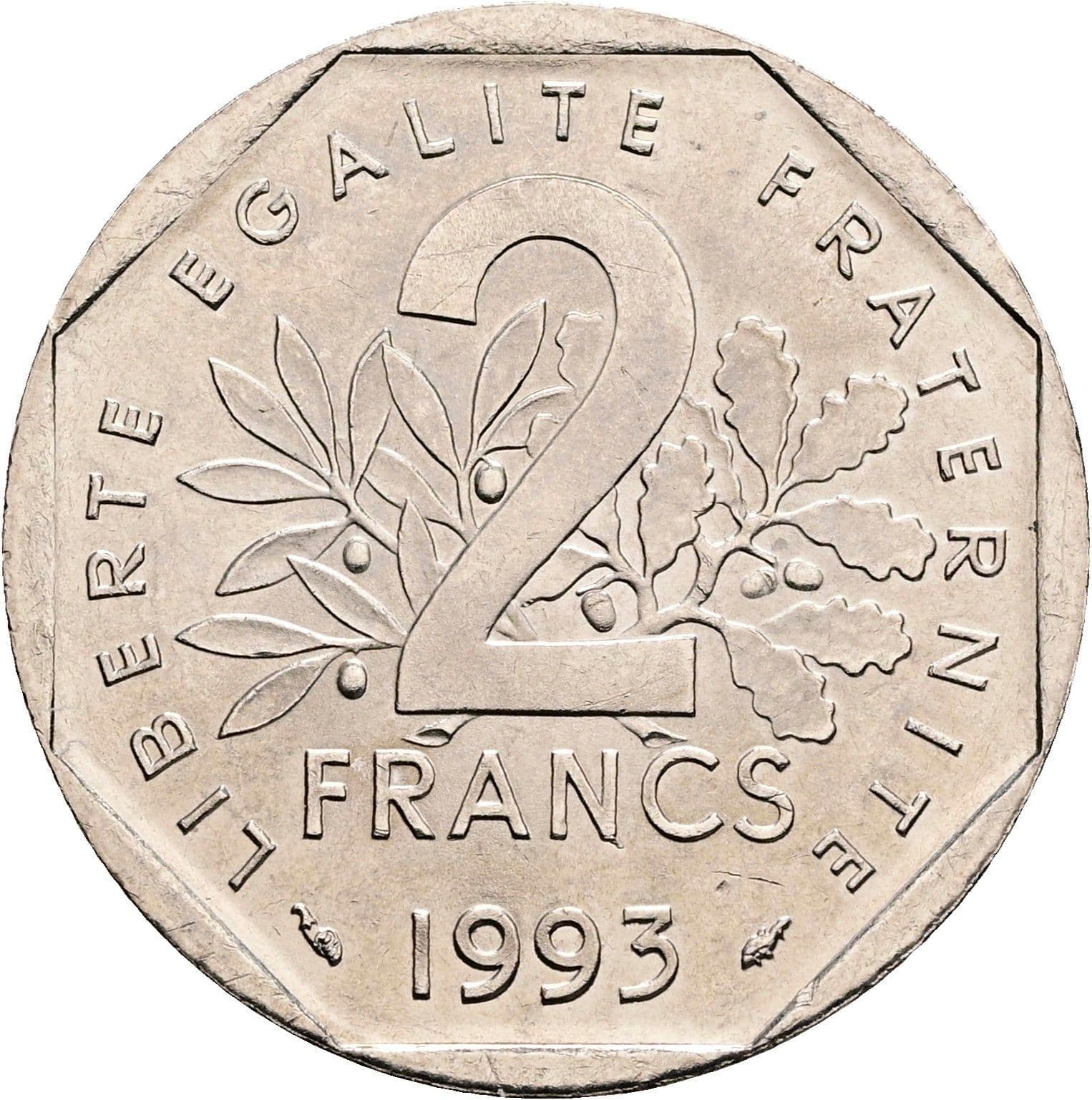 2 Francs 1993 – Vorderseite