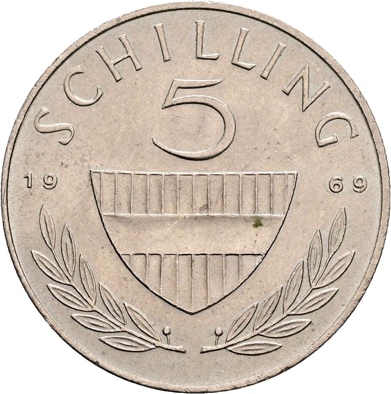 5 Schilling 1969 – Vorderseite