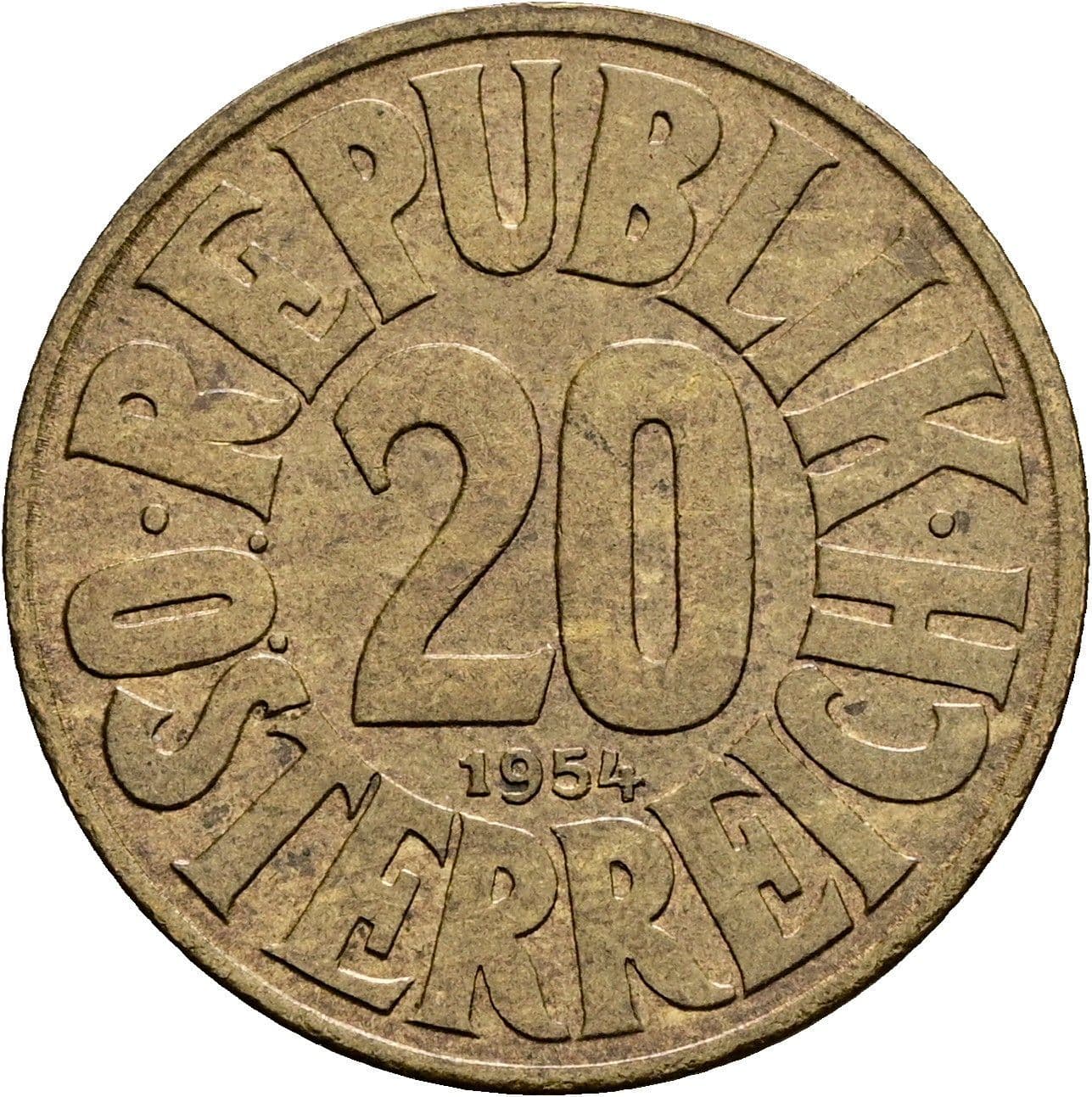 20 Groschen 1954 – Vorderseite