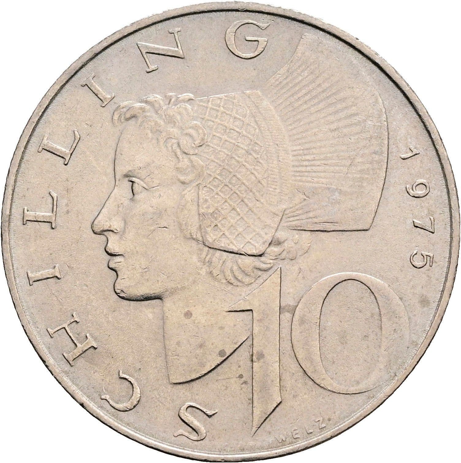 10 Schilling 1975 – Vorderseite