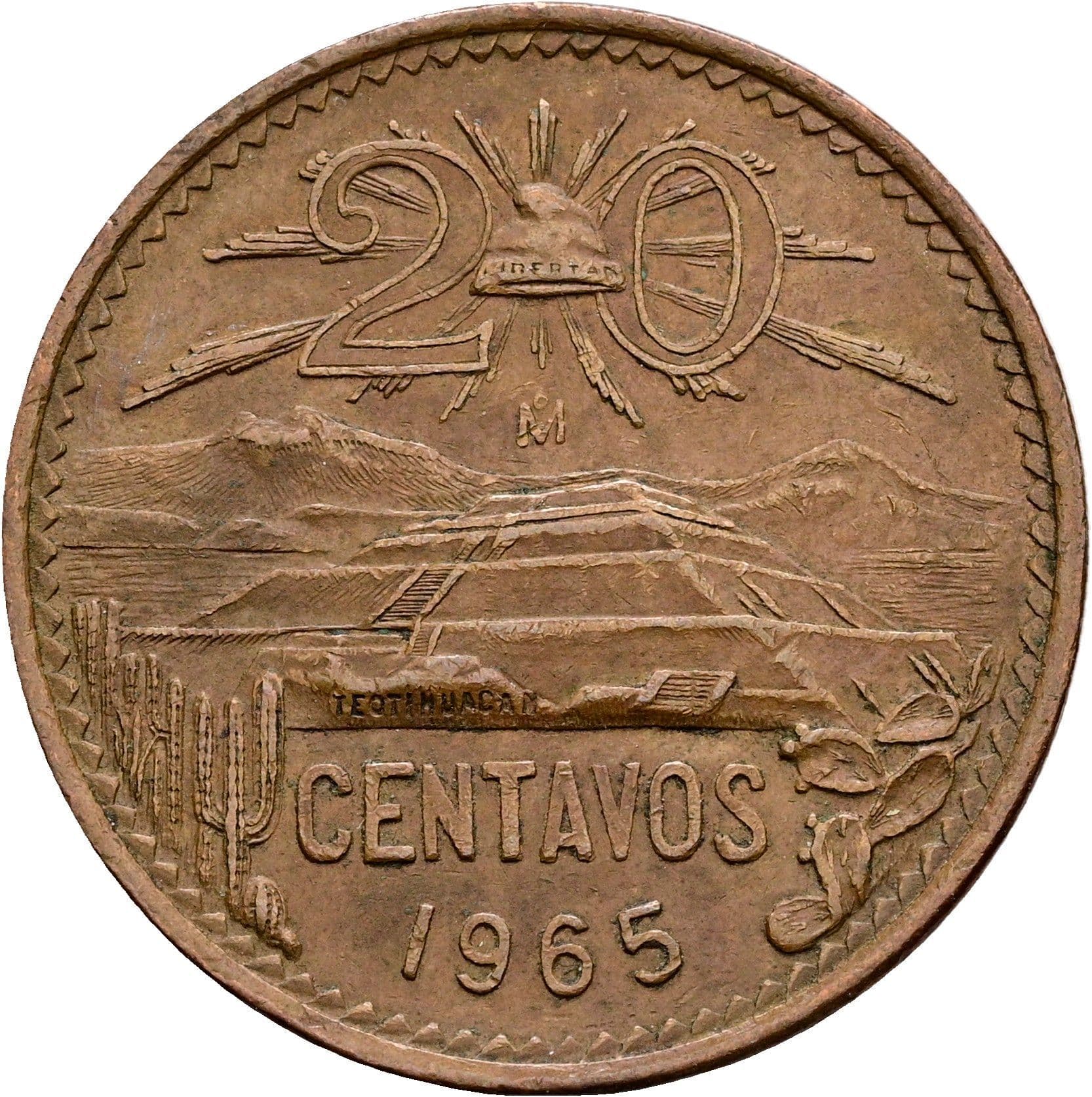 20 Centavos 1965 – Vorderseite