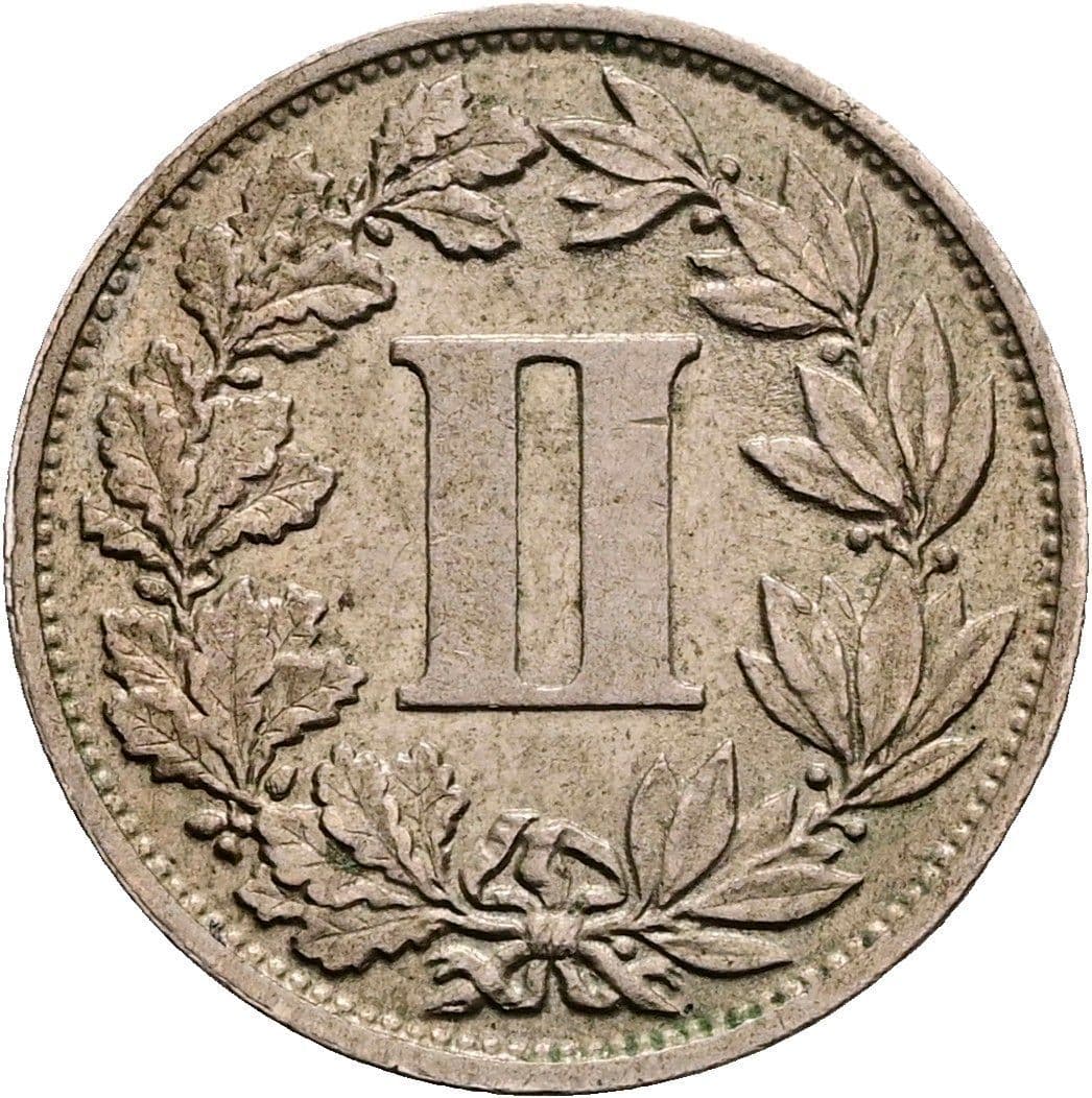 2 Centavos 1883 – Vorderseite