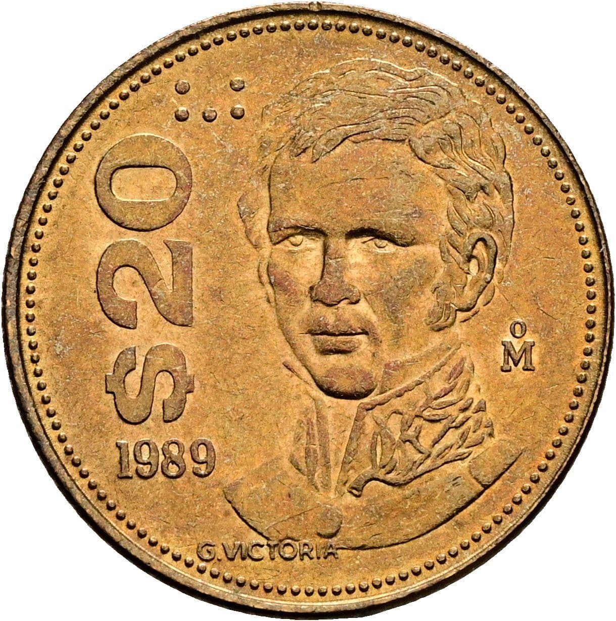 20 Pesos 1989 – Vorderseite
