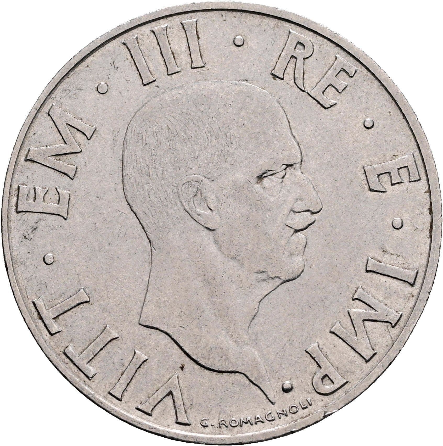 2 Lire Vittorio Emanuele III. 1900-1946 1940 – Vorderseite