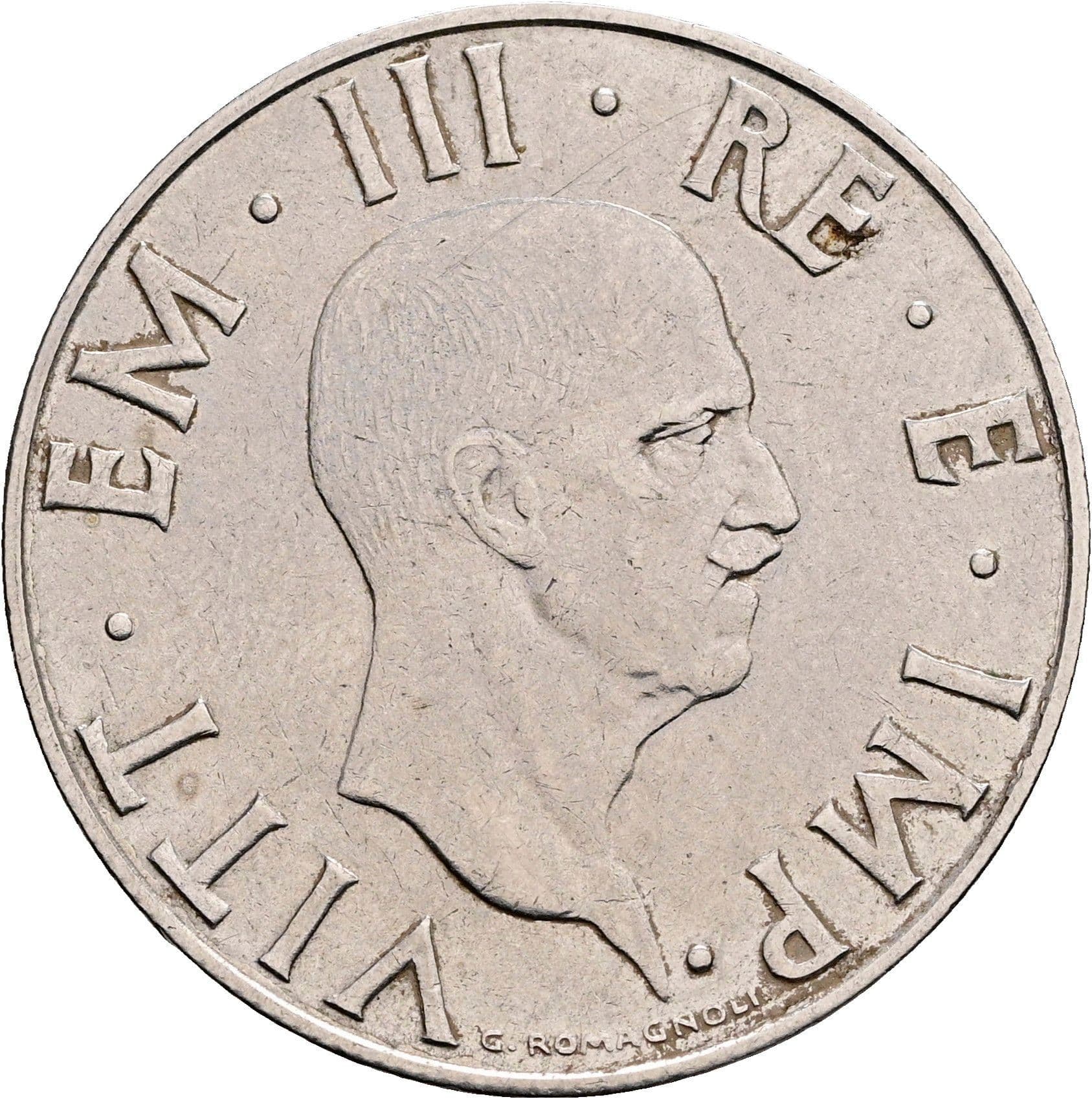 2 Lire Vittorio Emanuele III. 1900-1946 1940 – Vorderseite