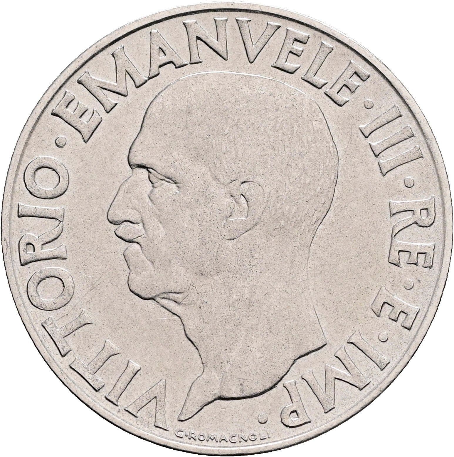 1 Lira Vittorio Emanuele III. 1900-1946 1939 – Vorderseite