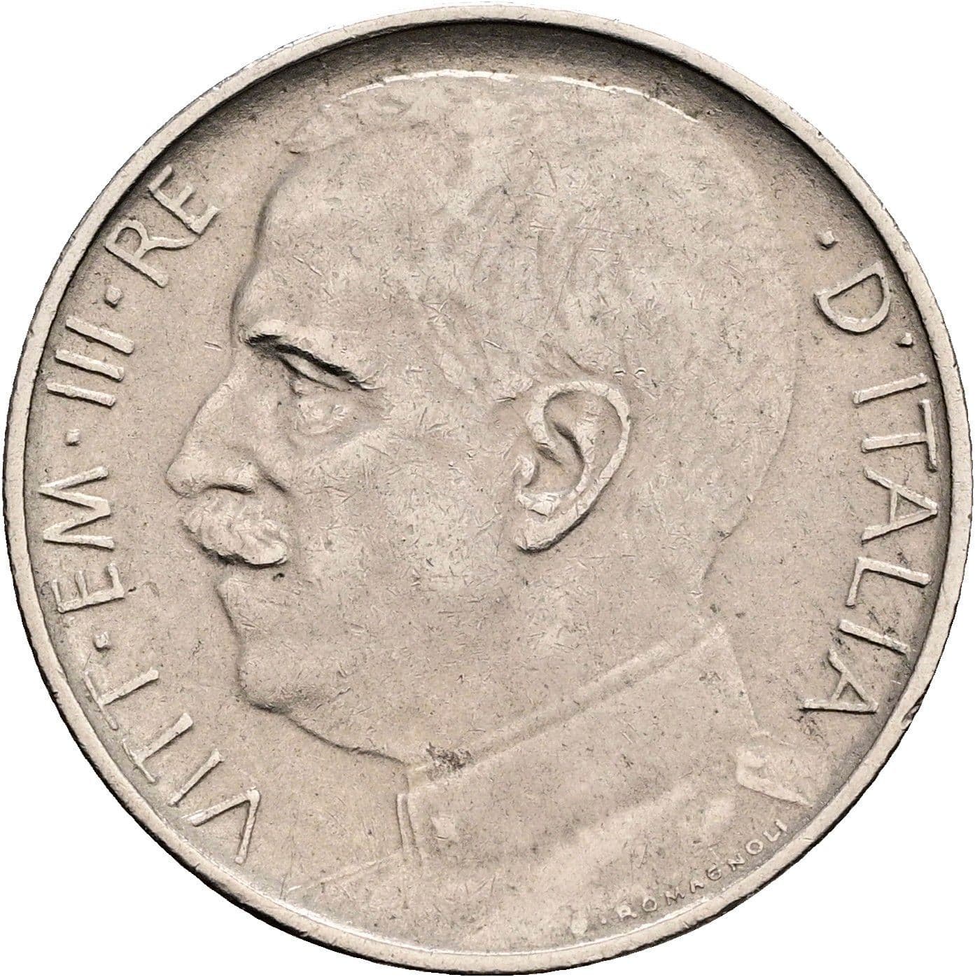 50 Centesimi Vittorio Emanuele III. 1900-1946 1925 – Vorderseite