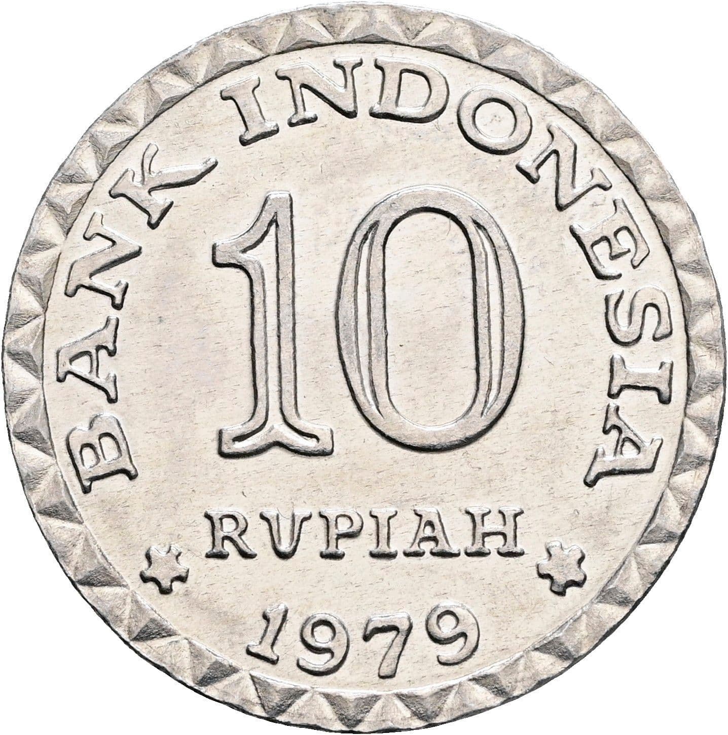 10 Rupiah 1979 – Vorderseite