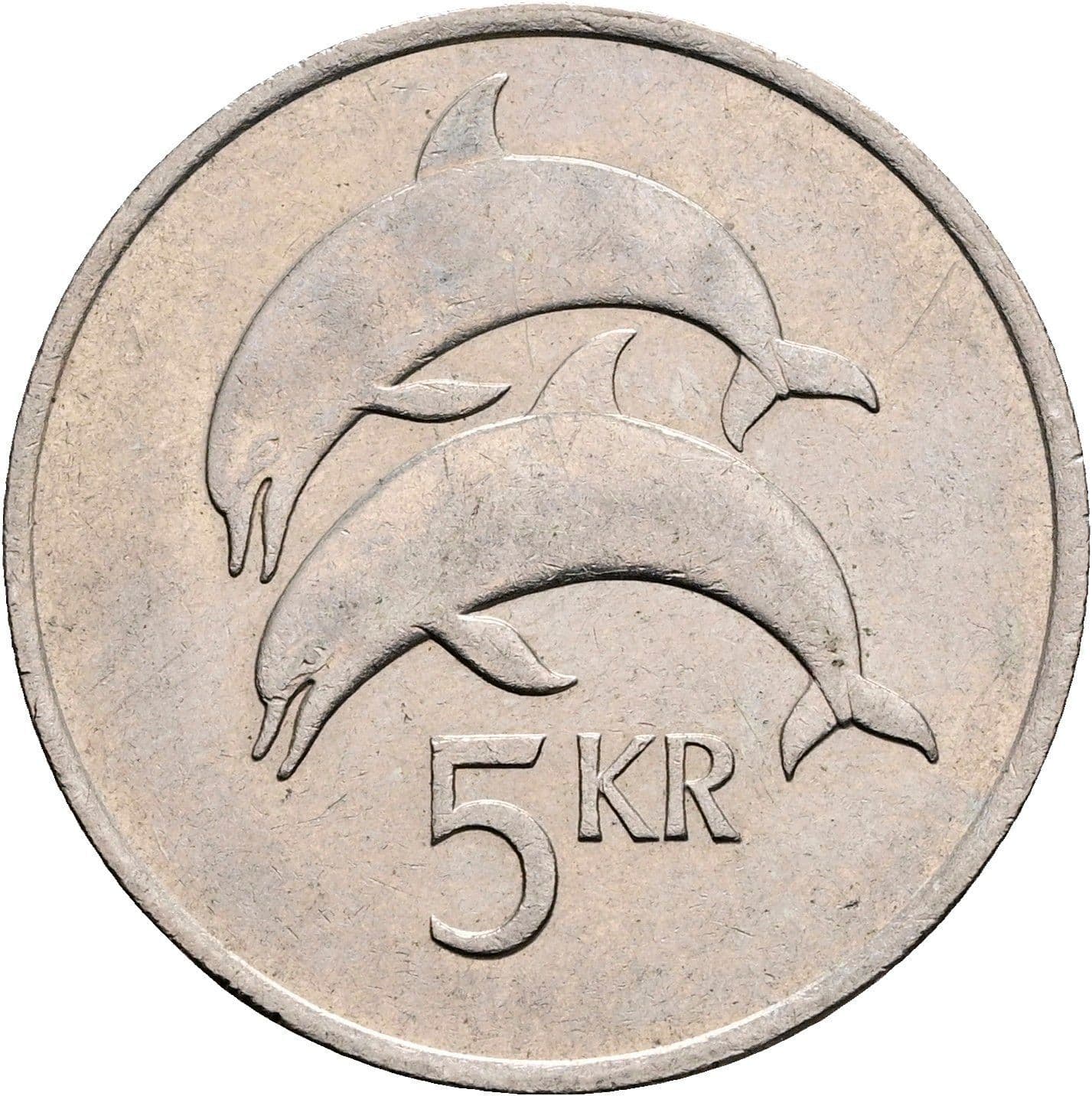 5 Kronur 1987 – Vorderseite