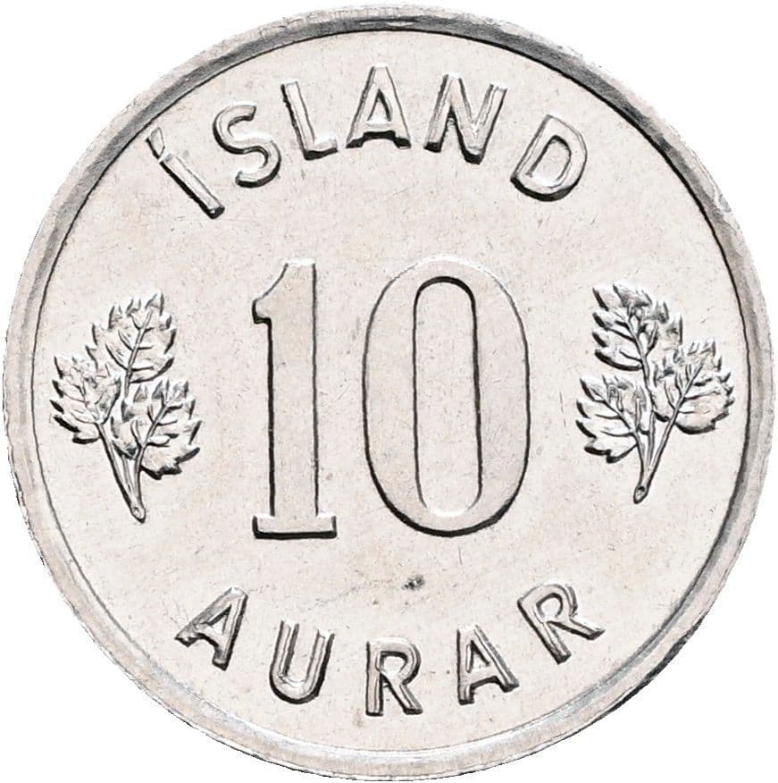 10 Aurar 1971 – Vorderseite