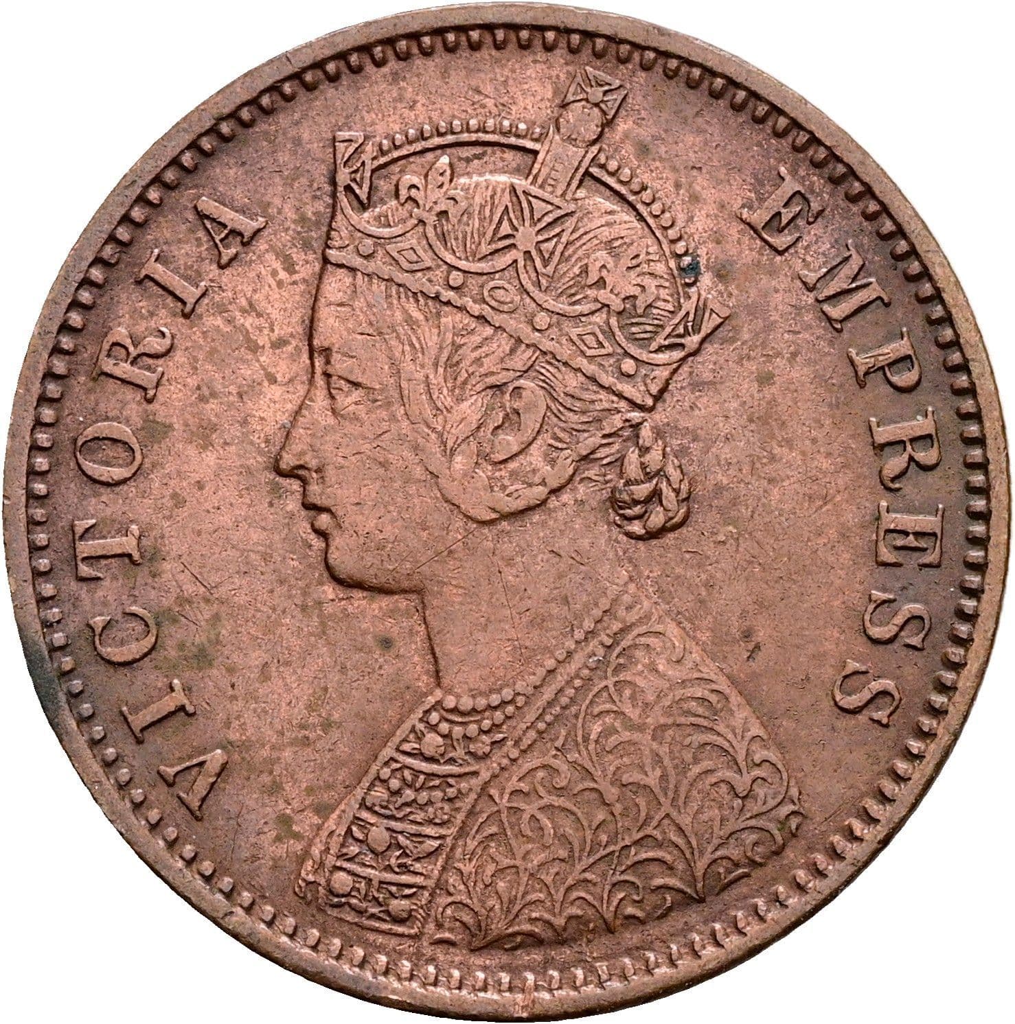 1/4 Anna Victoria 1837-1901 1886 – Vorderseite