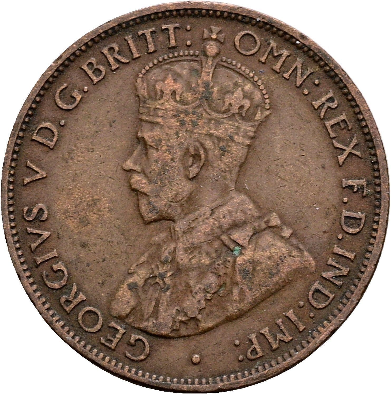 1/24 Shilling George V. 1910-1936 1911 – Vorderseite