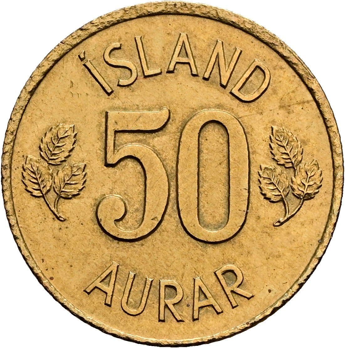 50 Aurar 1970 – Vorderseite