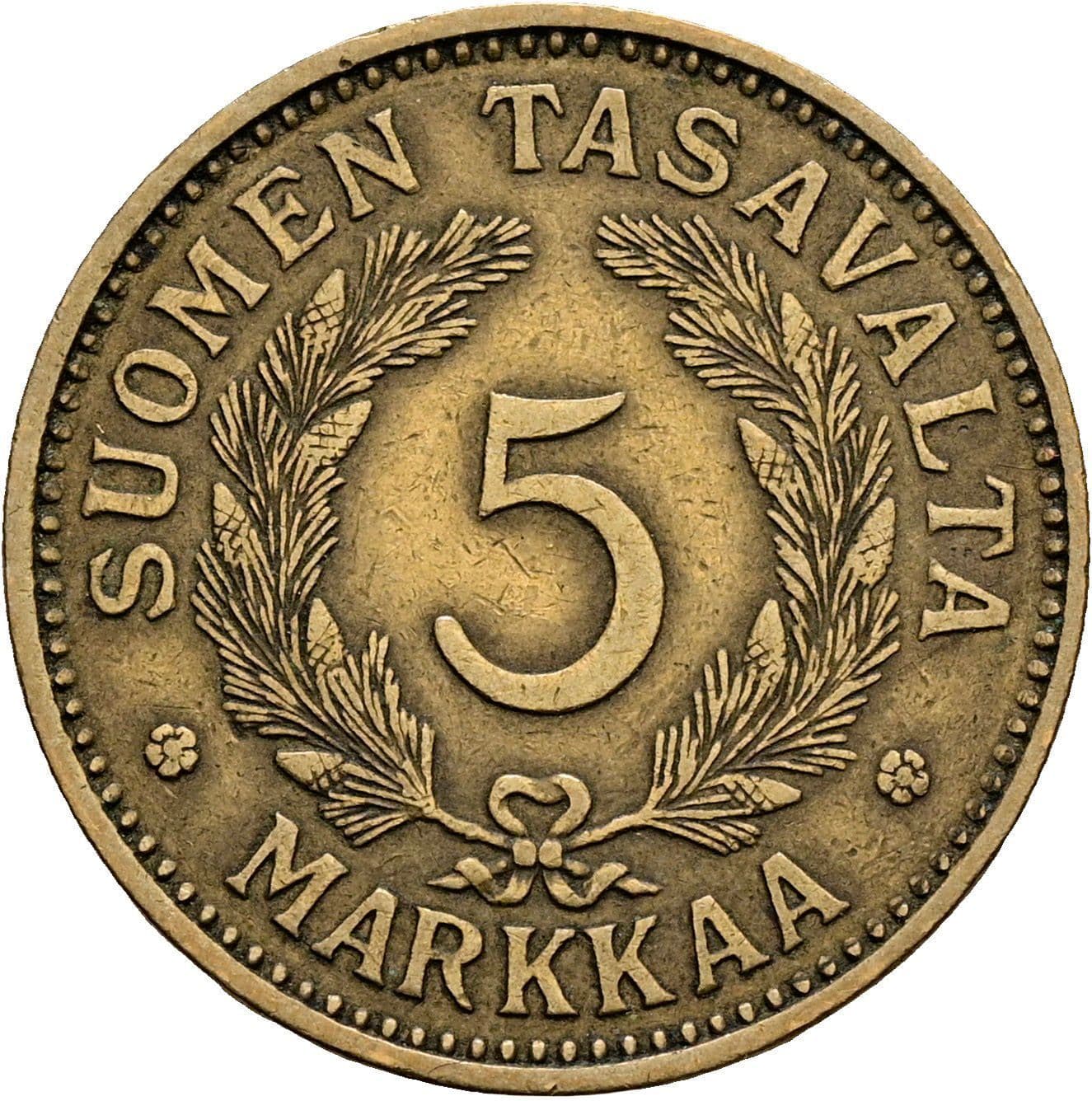 5 Markkaa 1933 S – Vorderseite