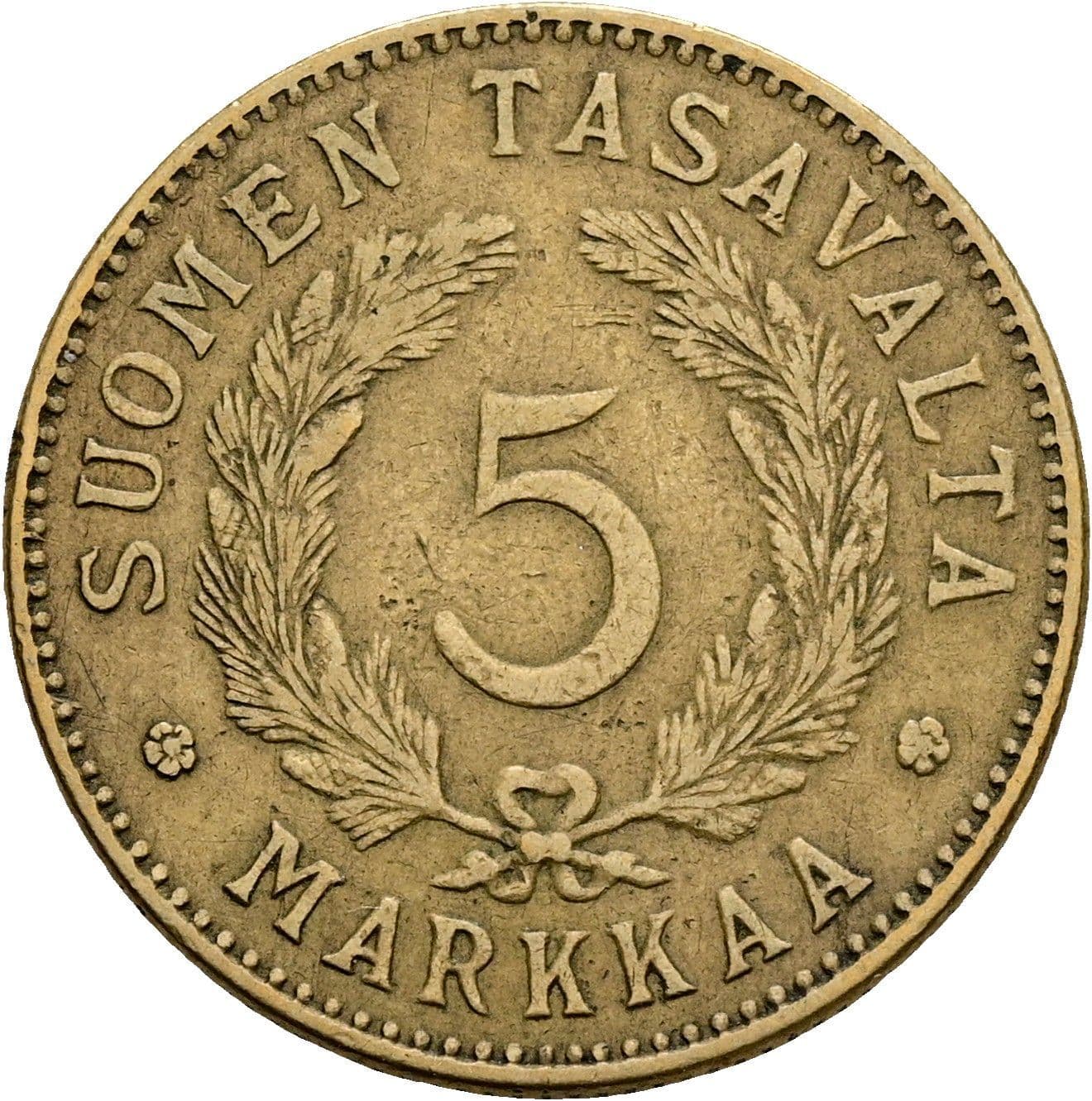 5 Markkaa 1929 S – Vorderseite