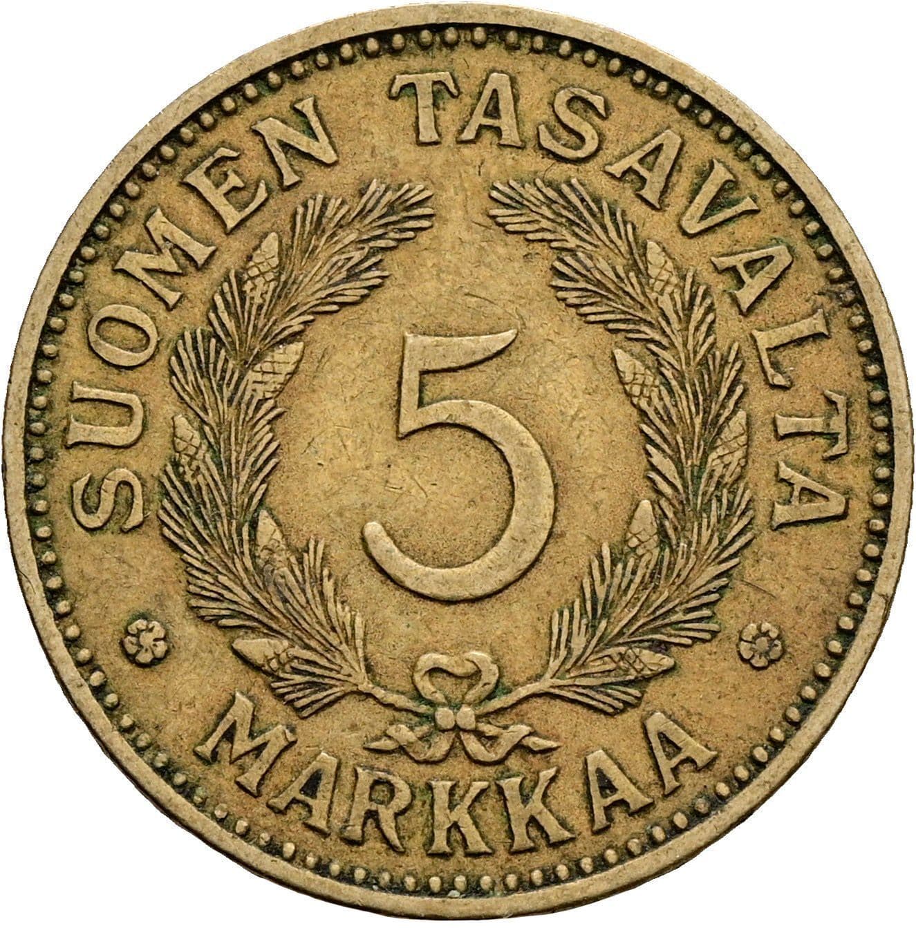 5 Markkaa 1937 S – Vorderseite