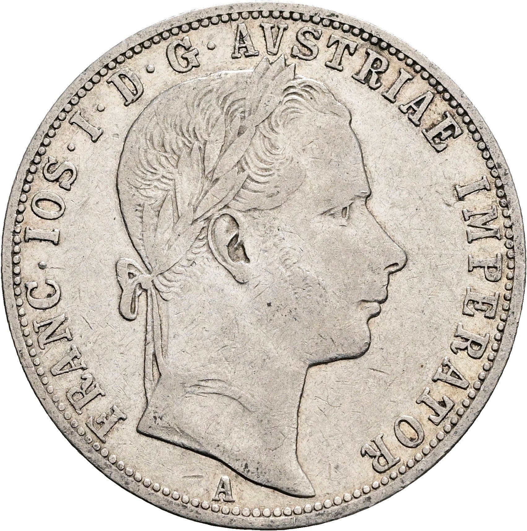 1 Gulden Franz Joseph I. 1848-1916 1860 A – Vorderseite