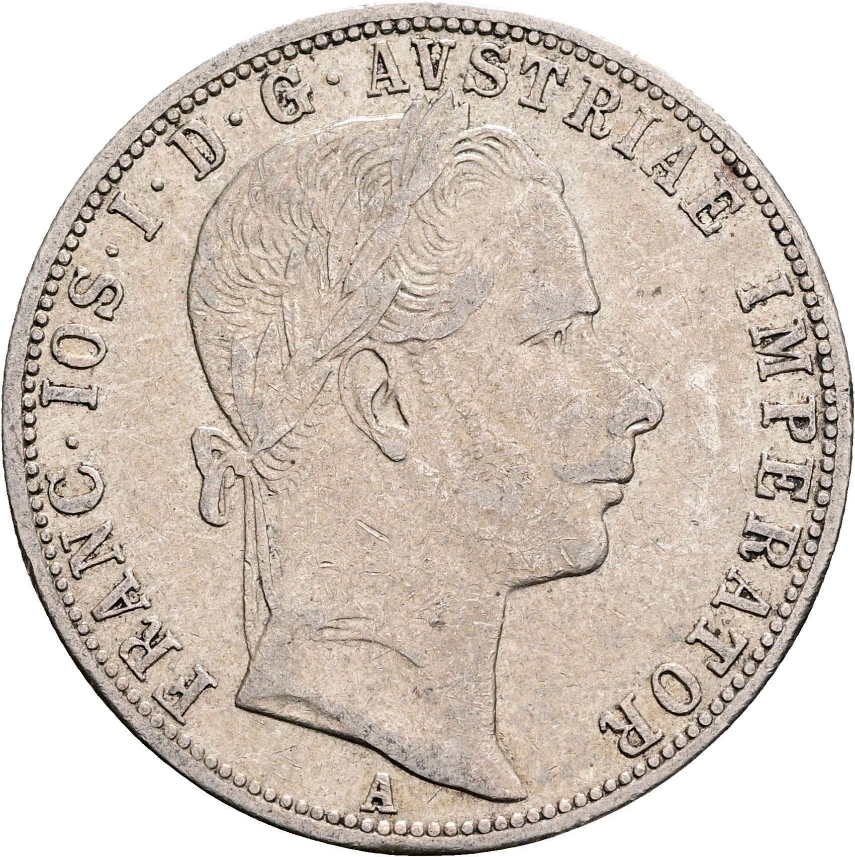 1 Gulden Franz Joseph I. 1848-1916 1861 A – Vorderseite