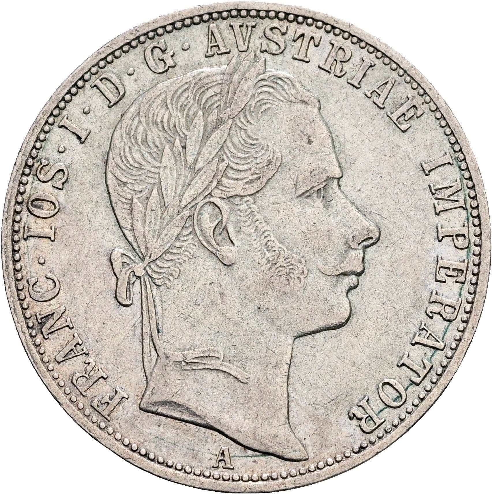 1 Gulden Franz Joseph I. 1848-1916 1859 A – Vorderseite