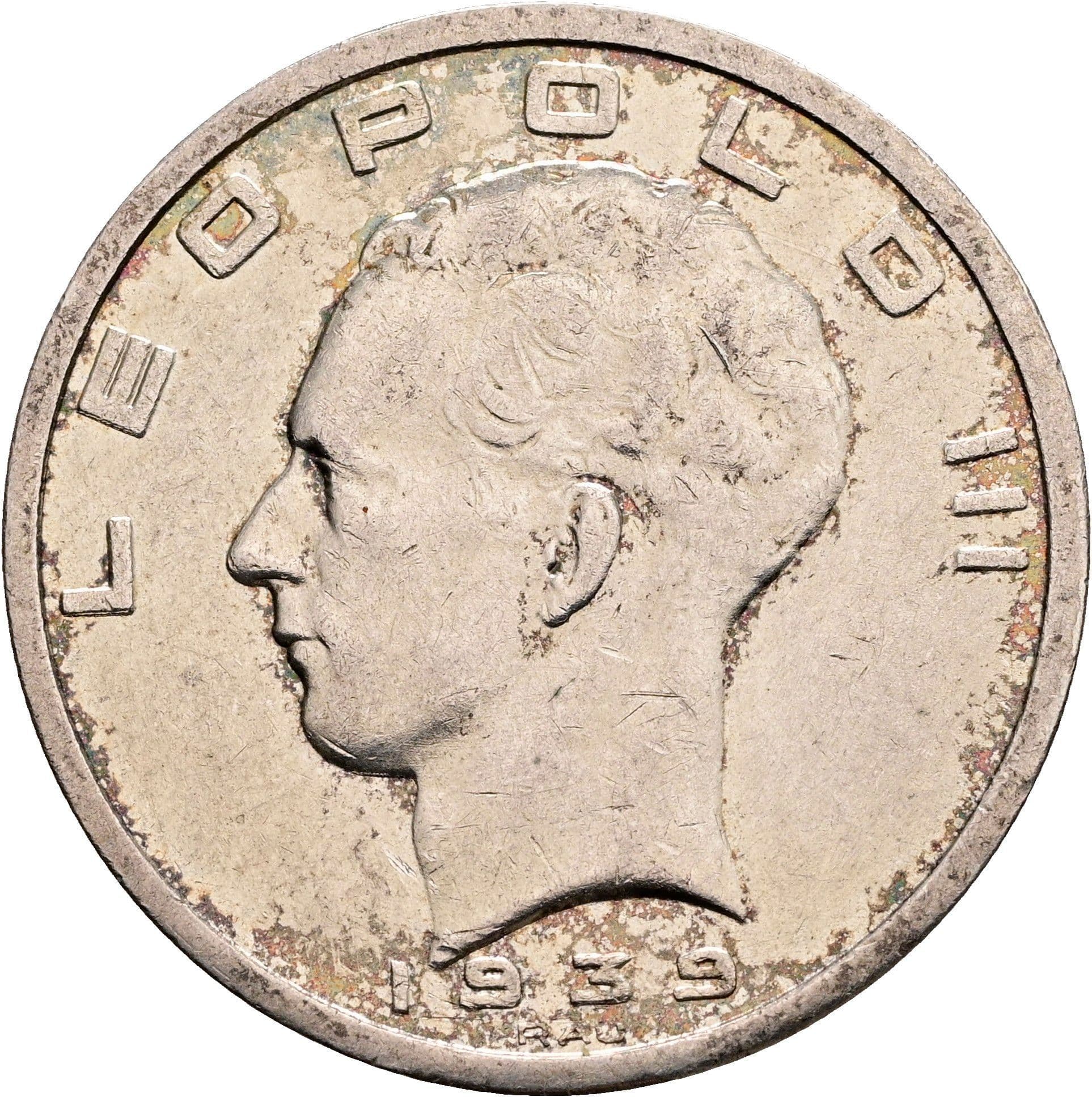 50 Francs Leopold III. 1934-1951 1939 – Vorderseite