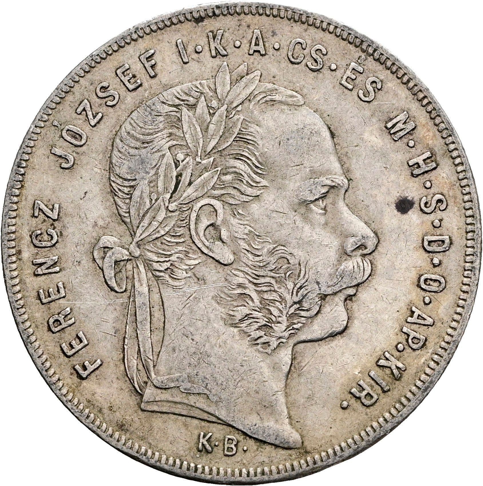1 Forint Franz Joseph I. 1848-1916 1879 KB – Vorderseite
