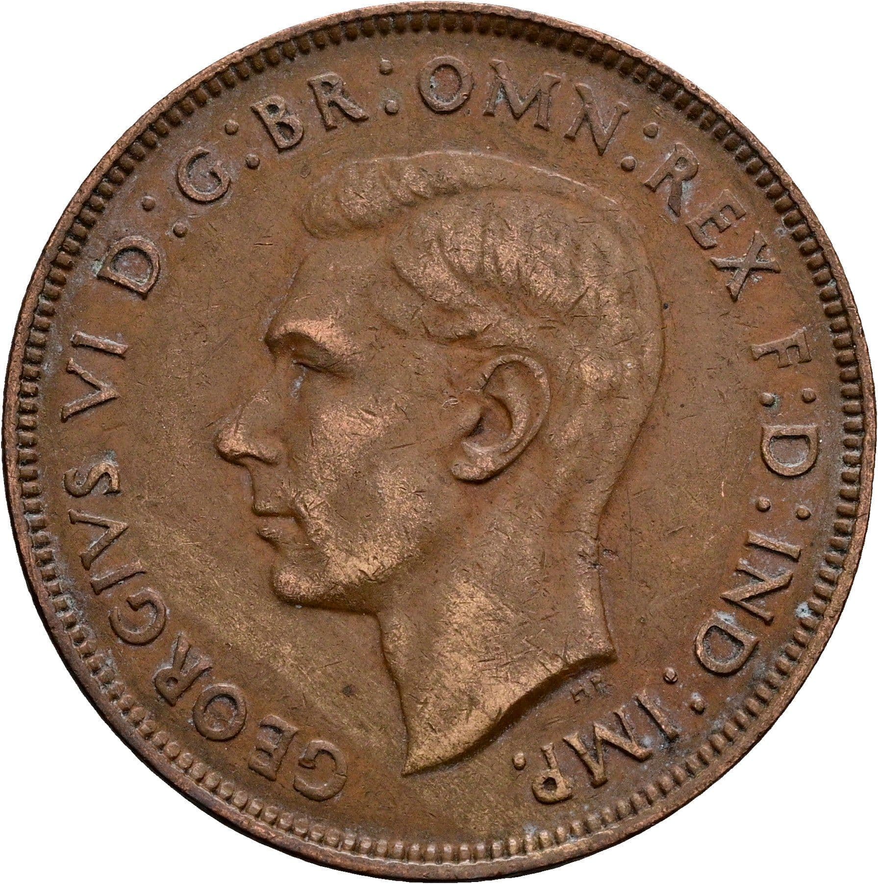 1 Penny George VI. 1936-1952 1941 – Vorderseite
