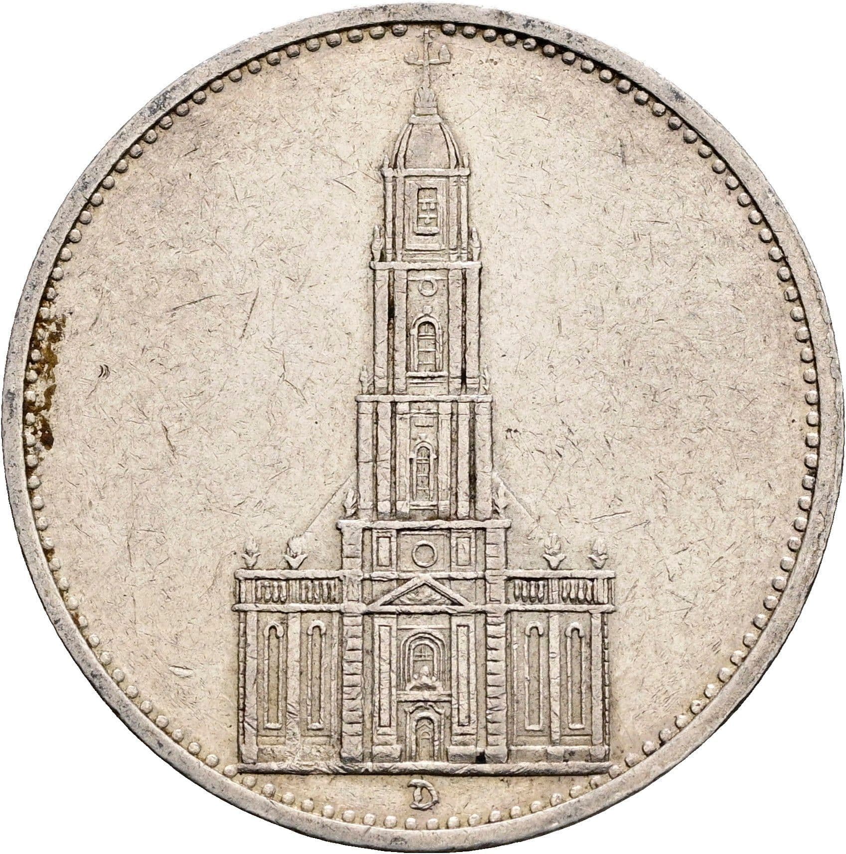 5 Reichsmark 1934 D – Vorderseite