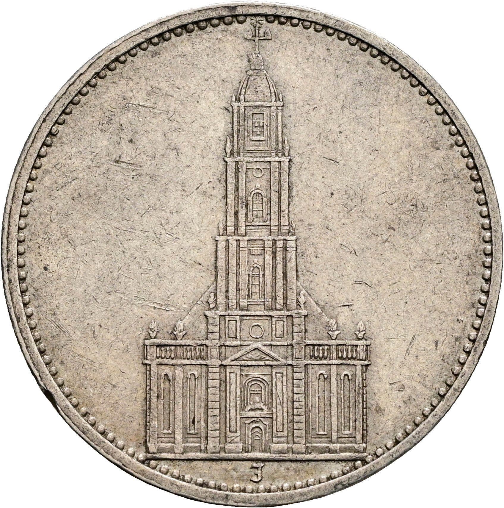 5 Reichsmark 1934 J – Vorderseite