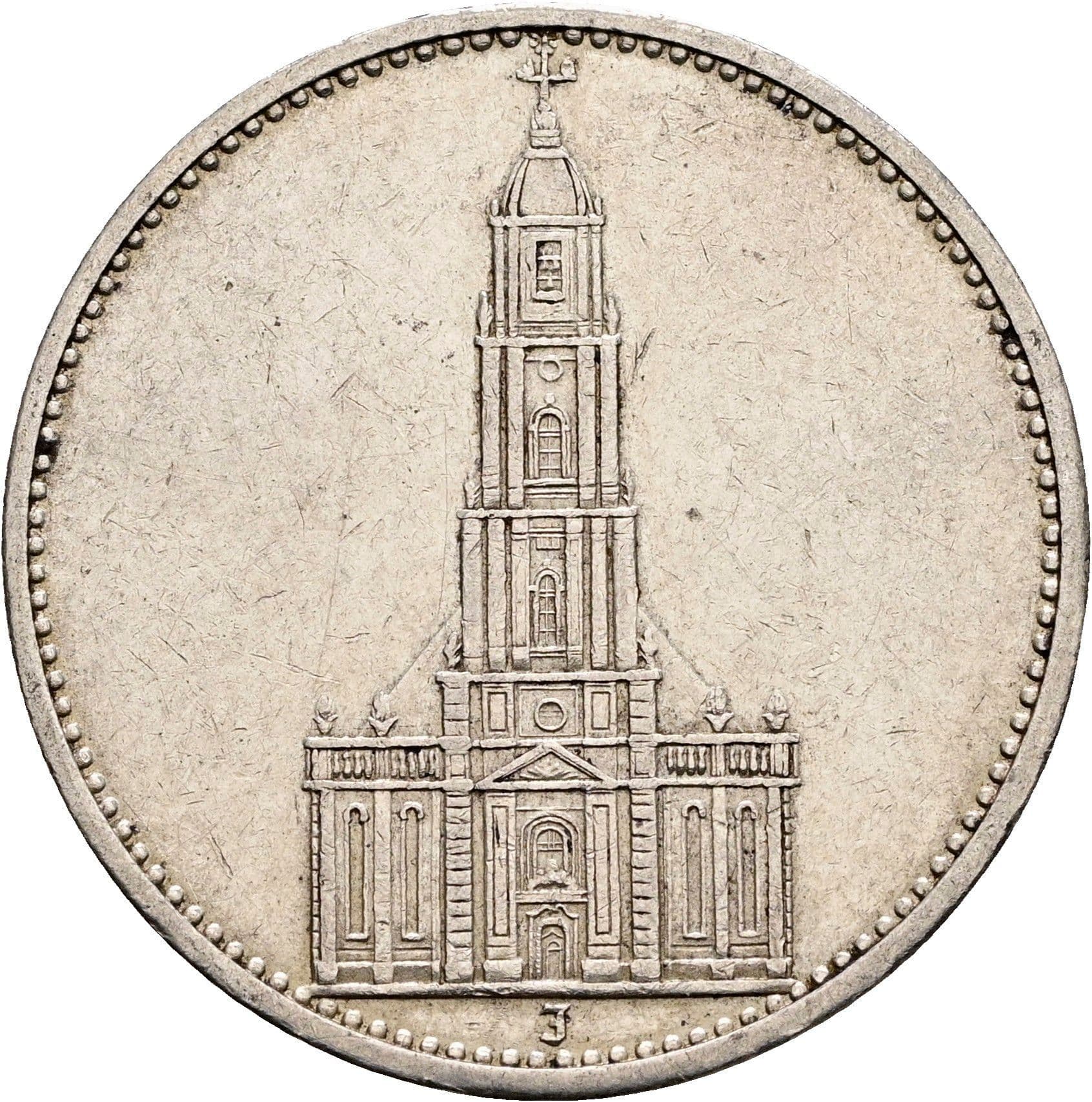 5 Reichsmark 1934 J – Vorderseite