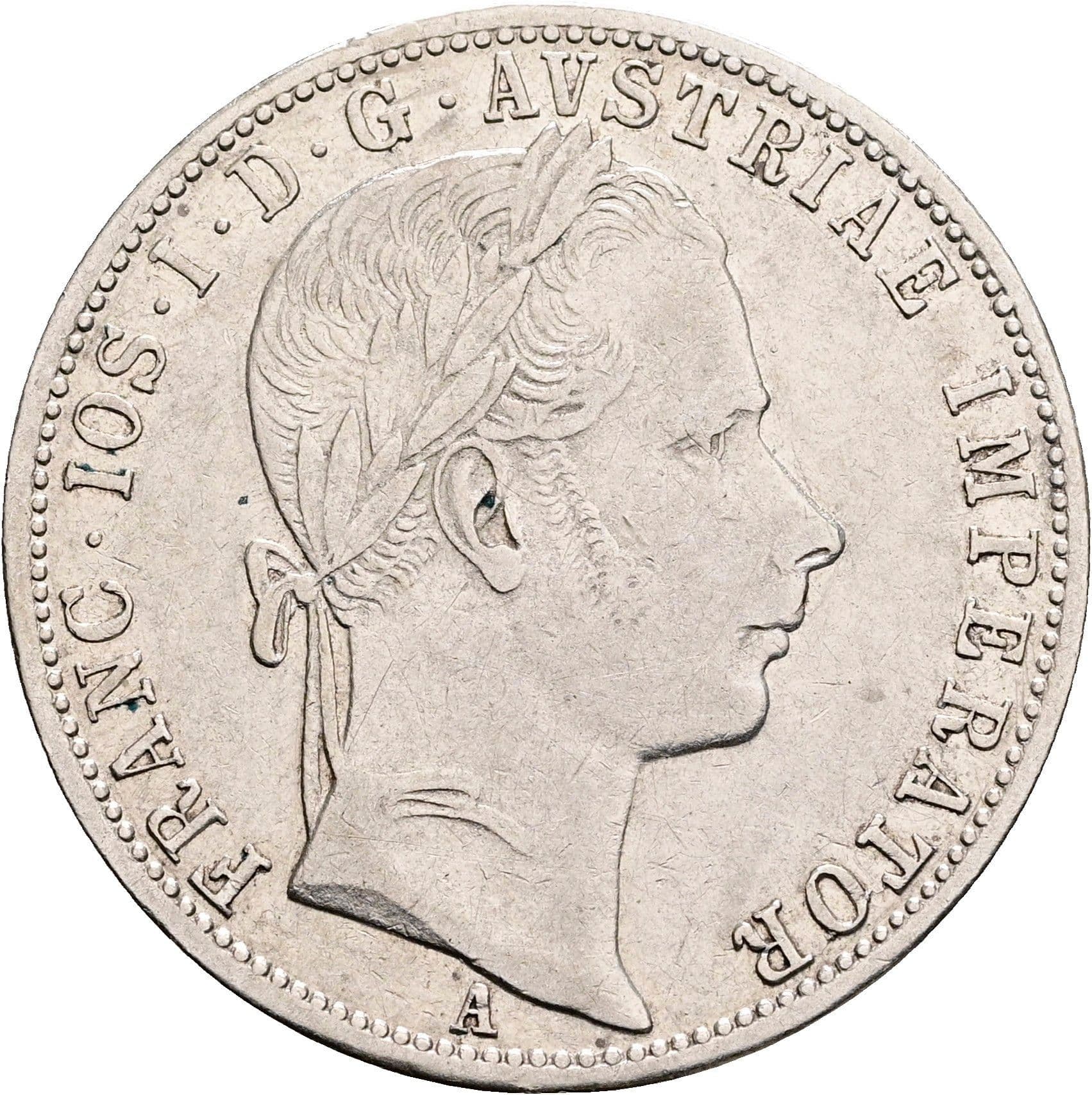 1 Gulden Franz Joseph I. 1848-1916 1863 A – Vorderseite
