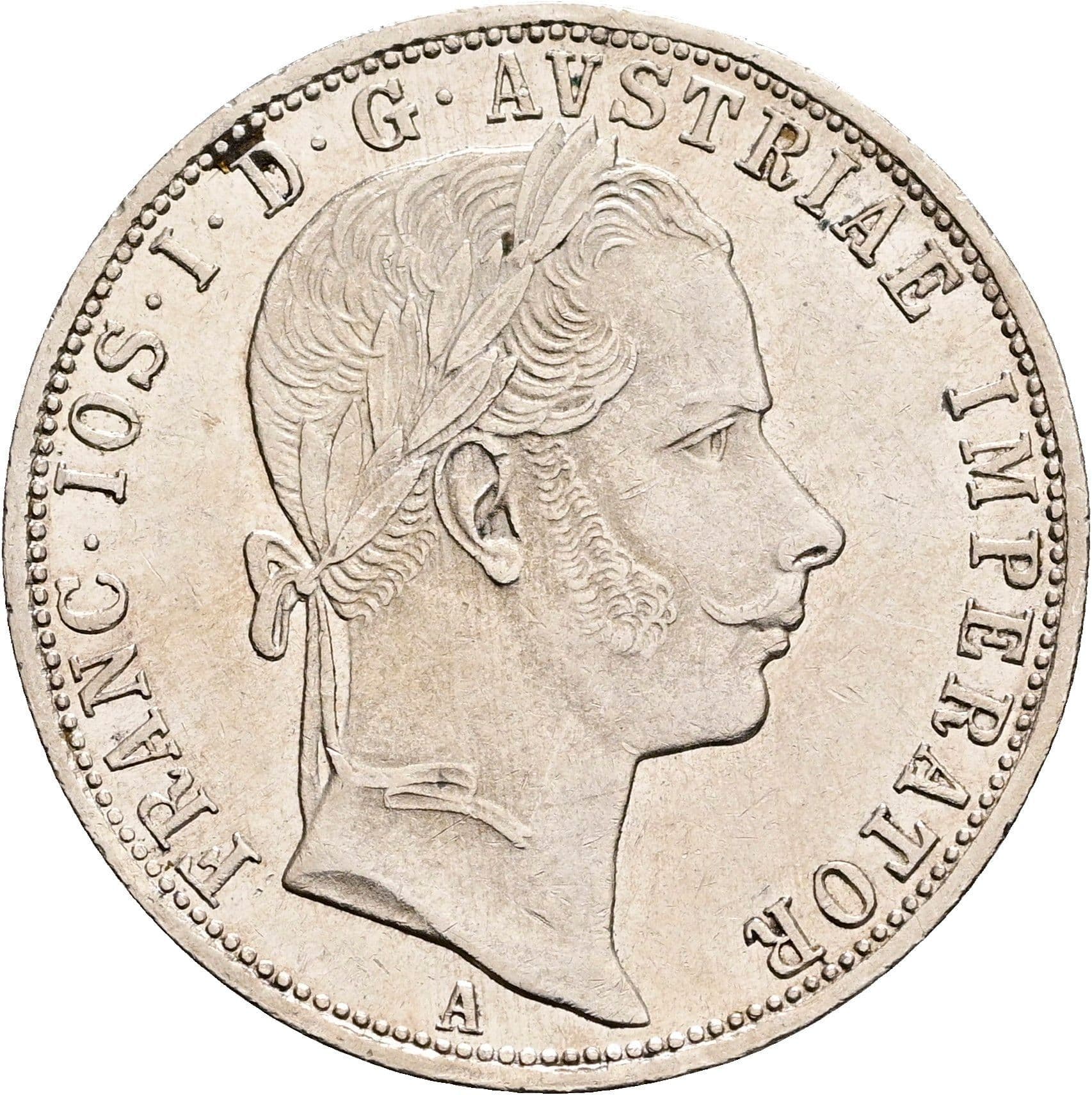 1 Gulden Franz Joseph I. 1848-1916 1860 A – Vorderseite
