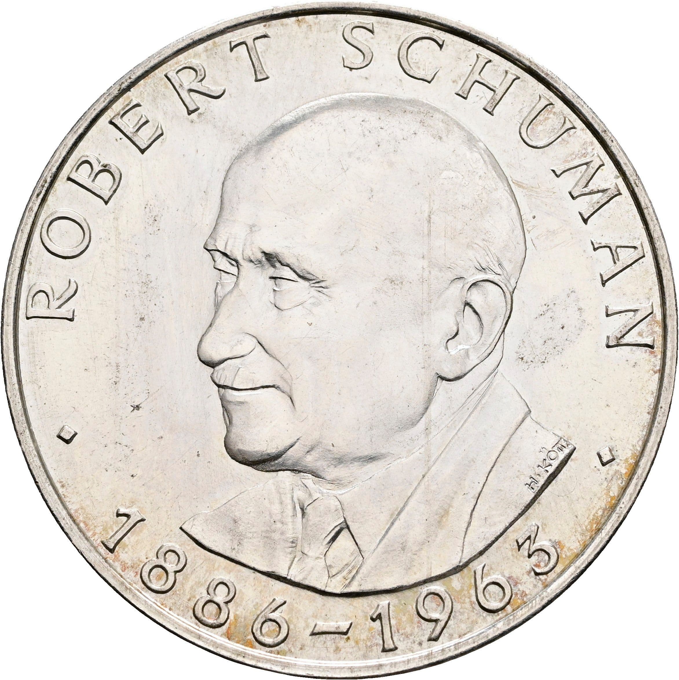 Silbermedaille "Erster Europa Taler Robert Schuman"