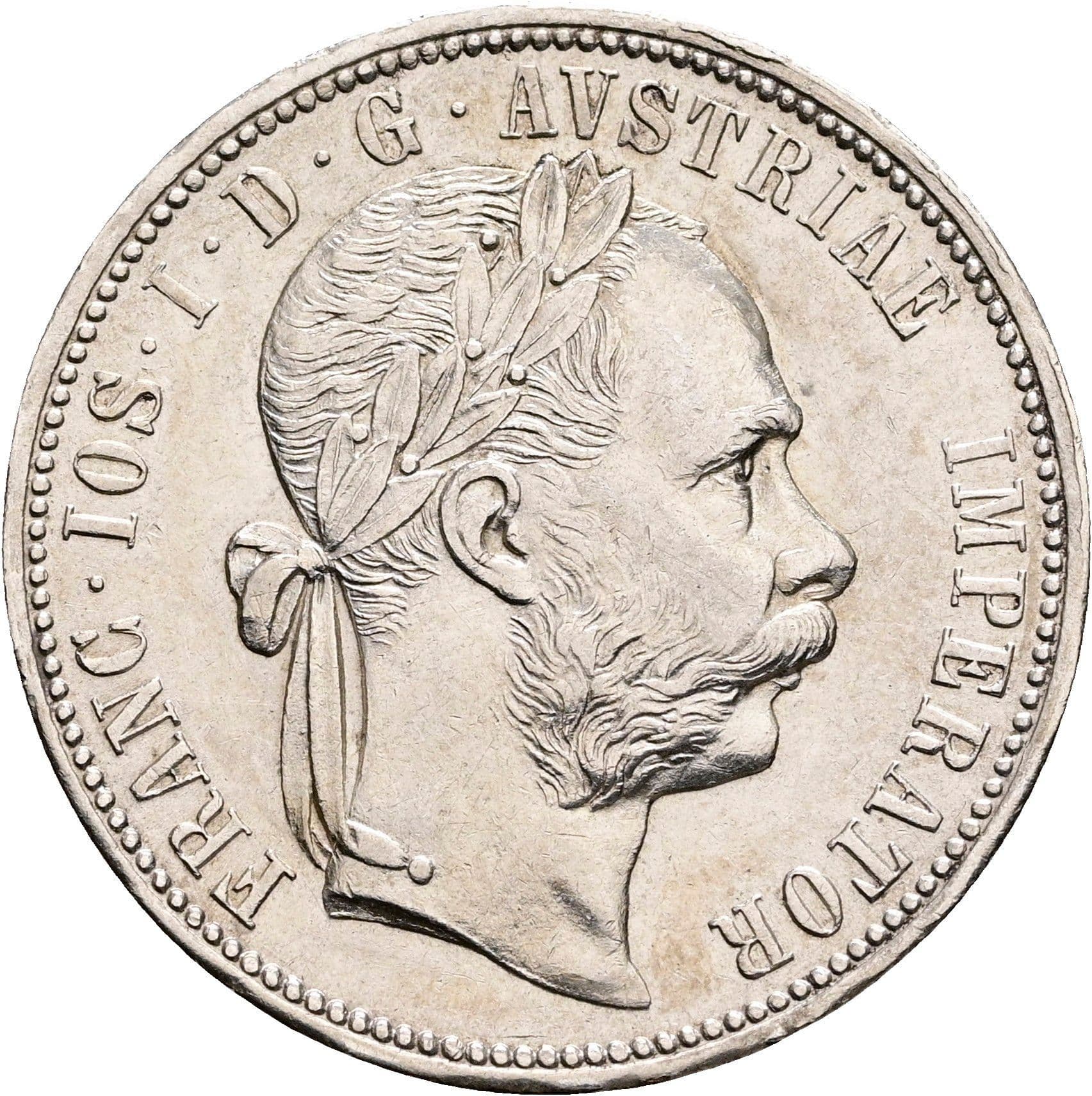 1 Gulden Franz Joseph I. 1848-1916 1880 – Vorderseite