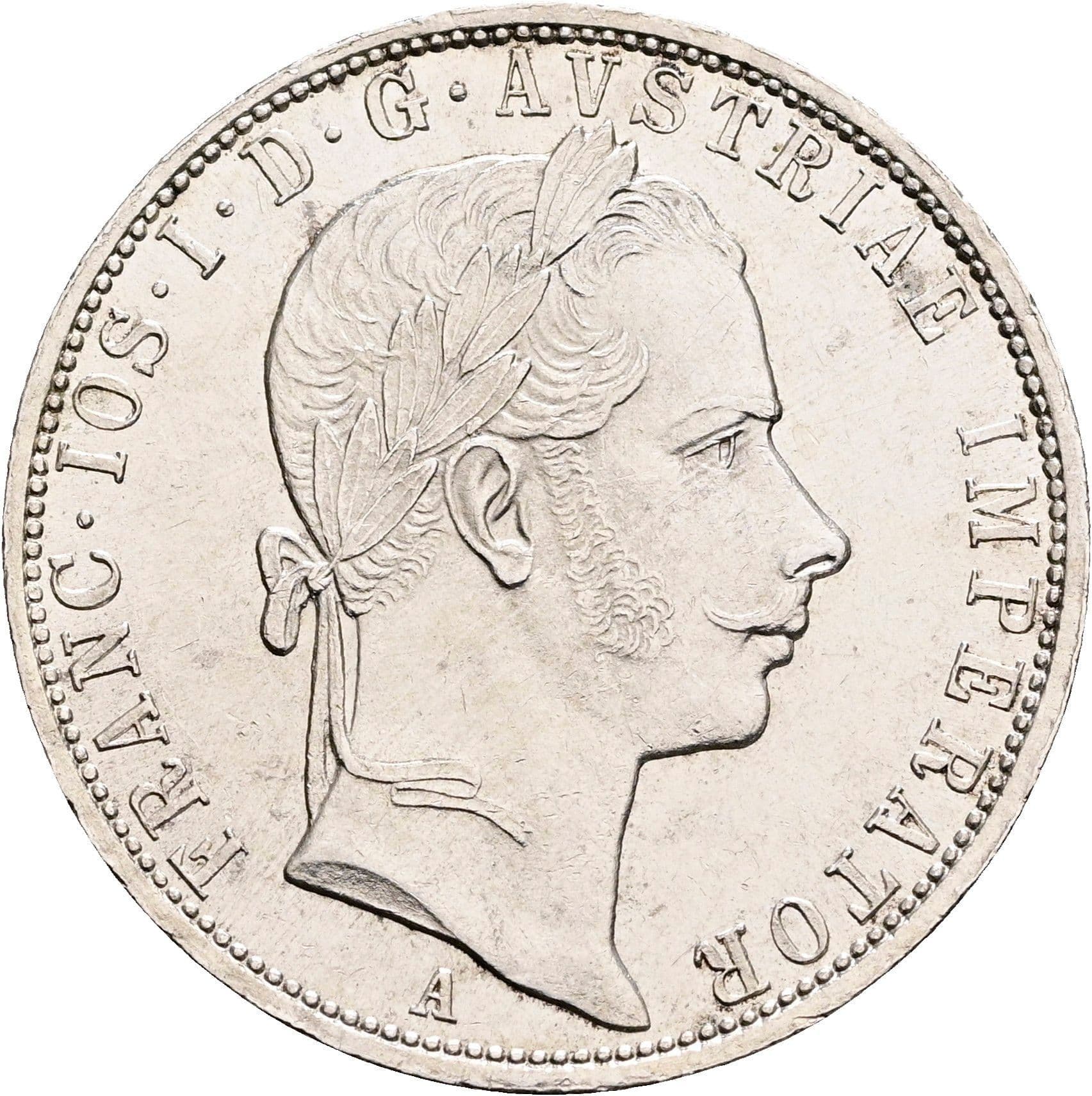 1 Gulden Franz Joseph I. 1848-1916 1858 A – Vorderseite