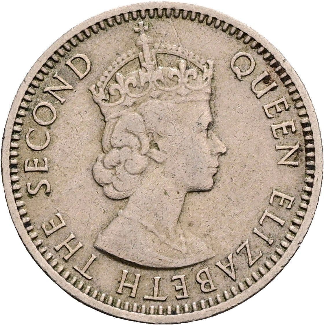 25 Mils Elisabeth II. 1952-2022 1955 – Vorderseite
